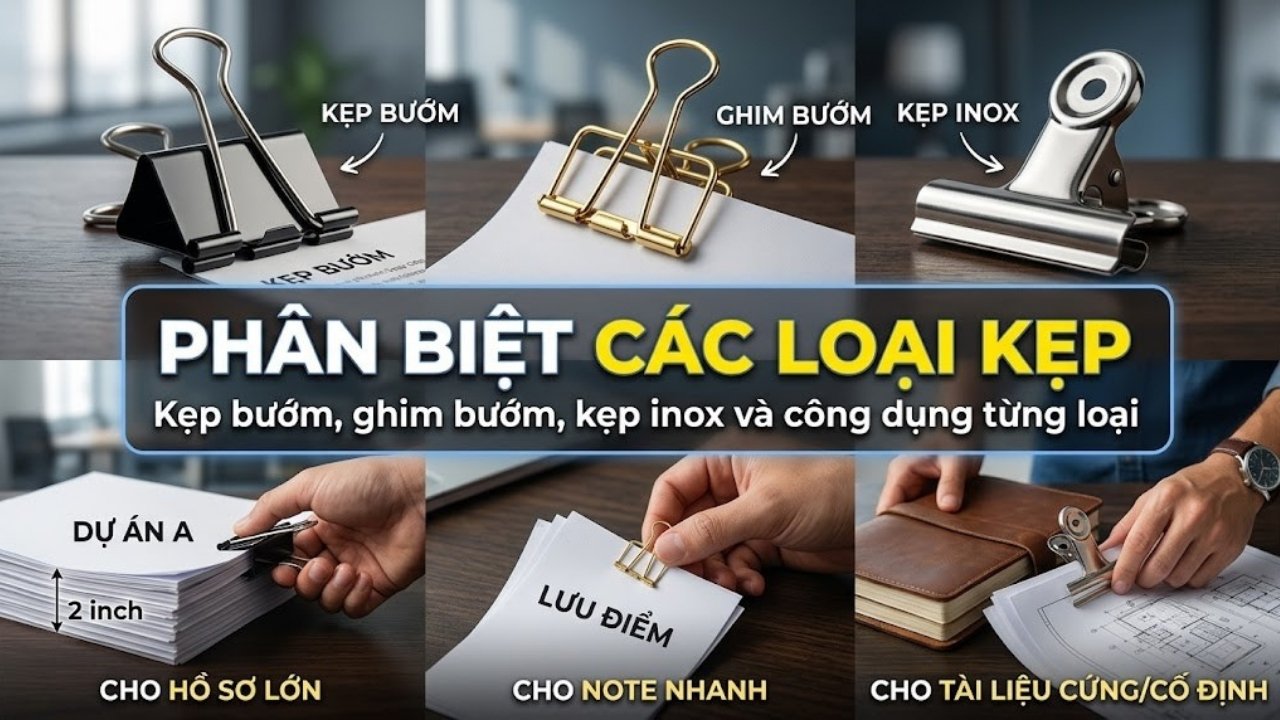 Phân biệt Kẹp bướm, ghim bướm, kẹp inox và công dụng từng loại