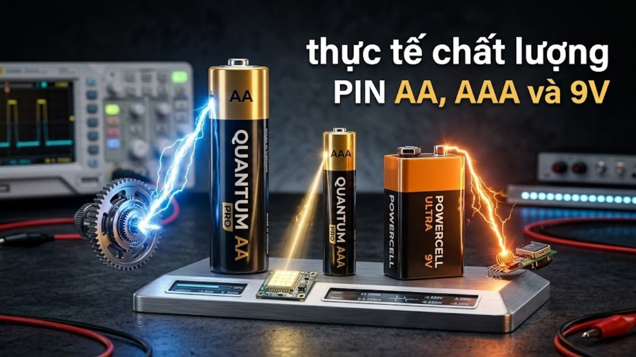 Thực tế bất ngờ khi dùng pin AA, AAA và 9V chất lượng cao