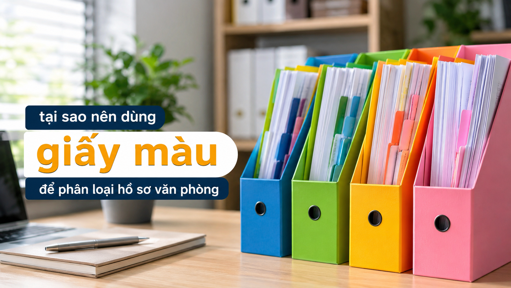 Tại sao nên dùng giấy màu để phân loại hồ sơ văn phòng