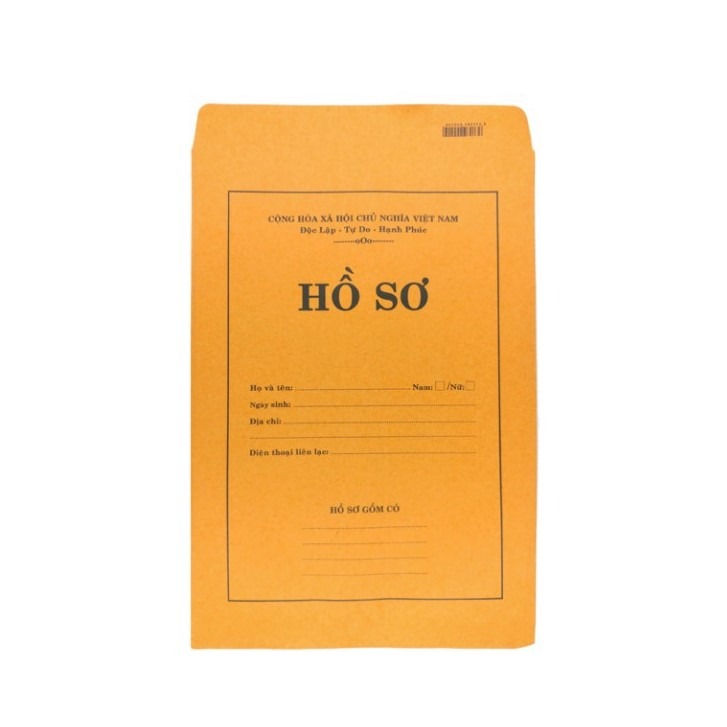 Bao thư hồ sơ A4 vàng đựng sơ yếu, hồ sơ,...