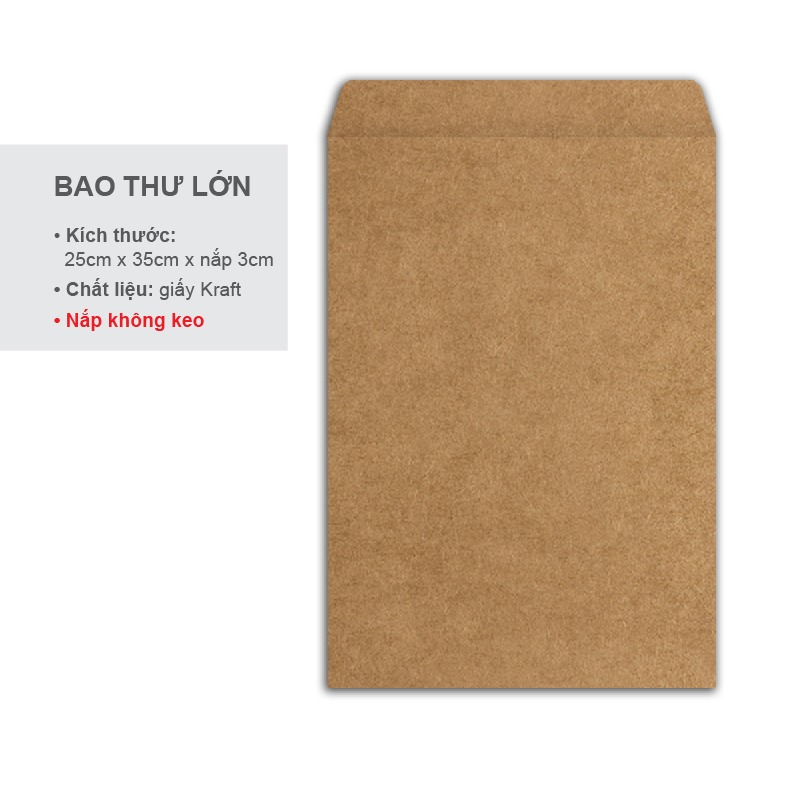 Bao thư kraft A4 làm từ giấy tái chế