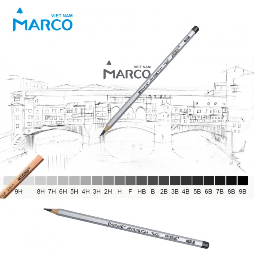 Bút chì sketch Marco 7000 8B