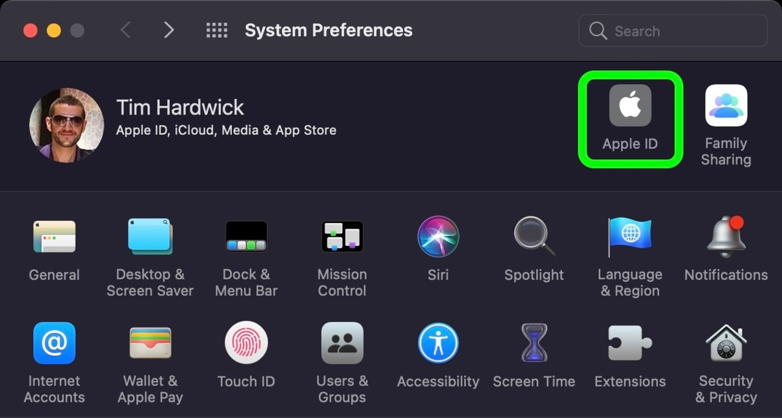 Truy cập Apple ID