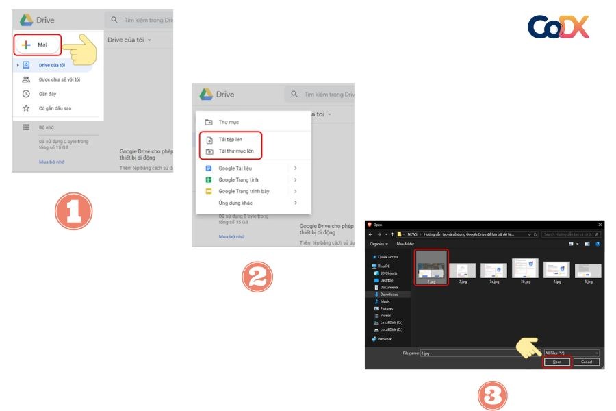 Các bước lưu trữ hồ sơ trên Google Drive