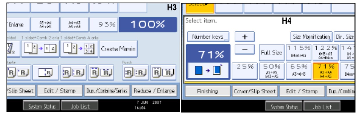 Tỉ lệ photo thu nhỏ giấy A3 sang A4