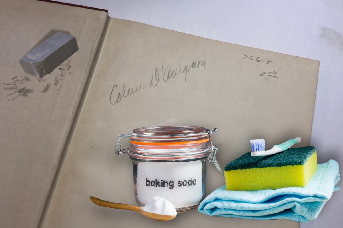 Xóa vết bút chì bằng bột baking soda