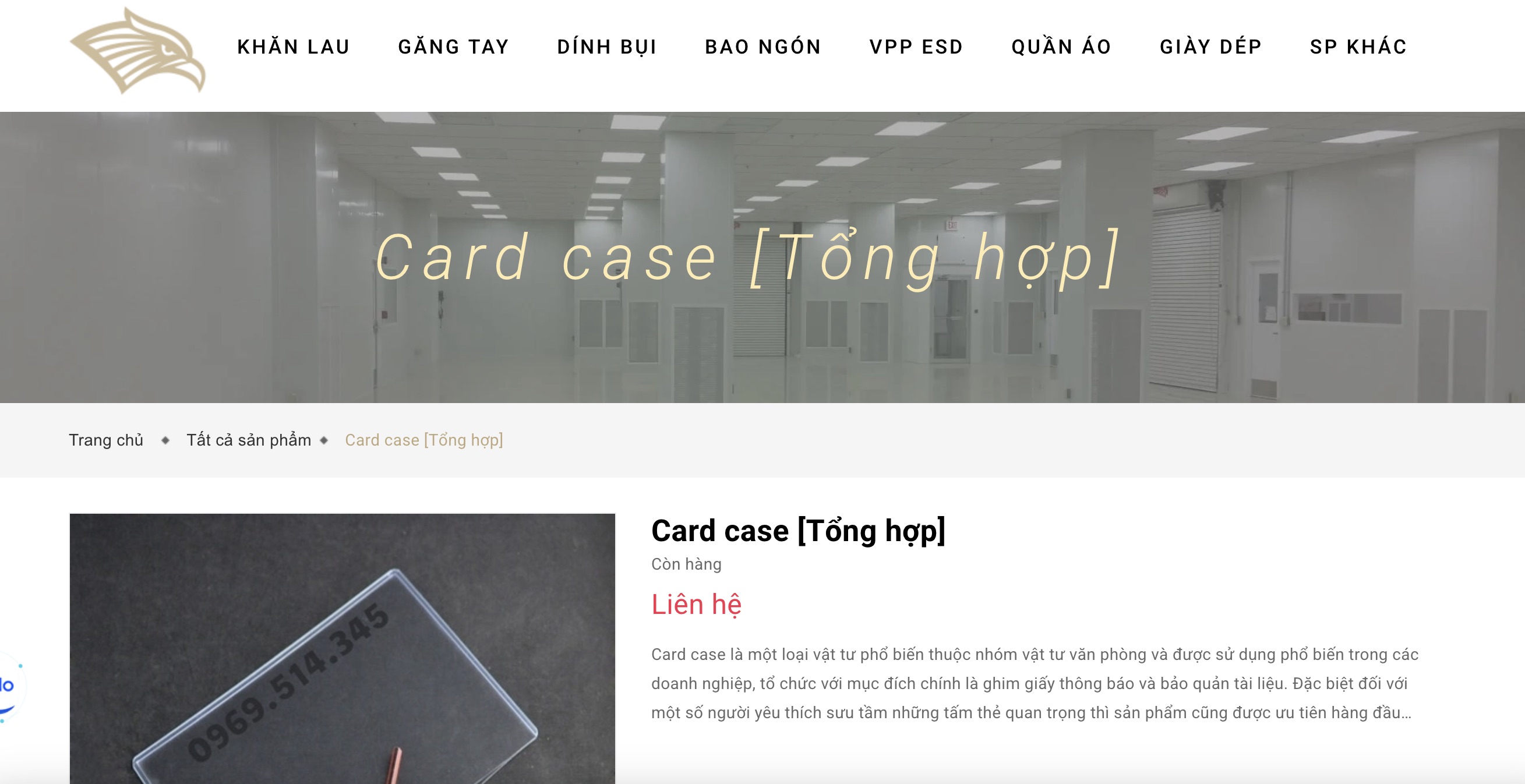 Phòng sạch Đại Bàng gia công nhiều card case các kích thước