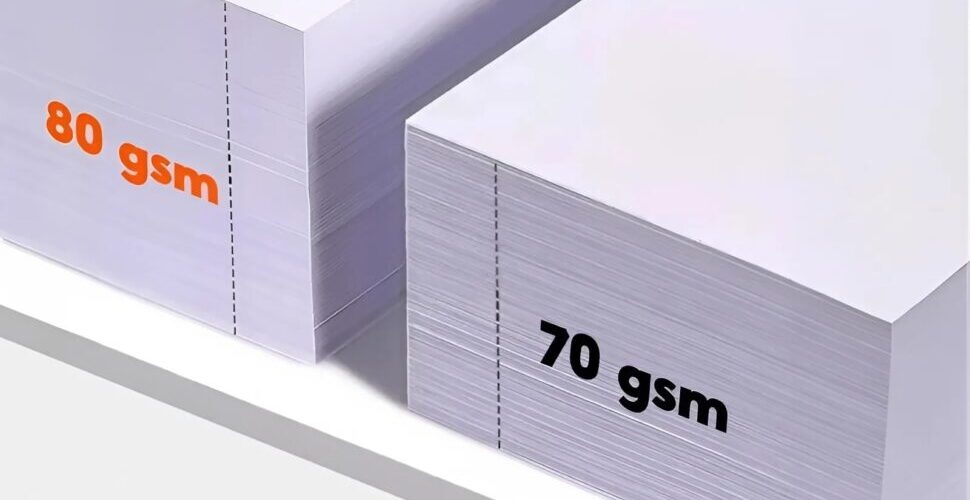 So sánh độ dày và độ thấu quang khi chọn giấy photo 70gsm và 80gsm cho văn phòng