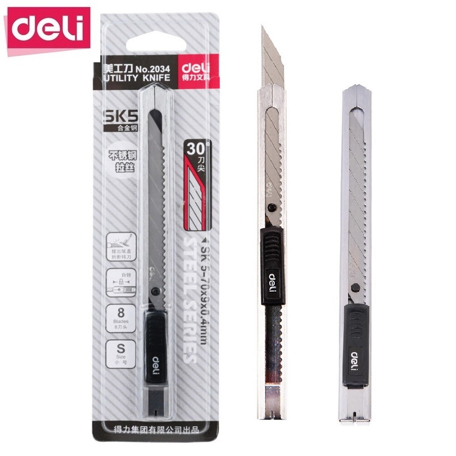 Dao rọc giấy loại nhỏ Deli 2034