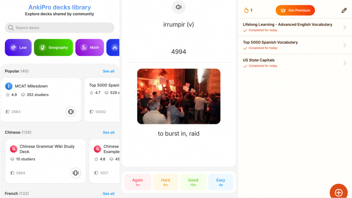 Anki Pro là một trơng những ứng dụng thẻ nhớ học từ vựng tốt nhất nên biết