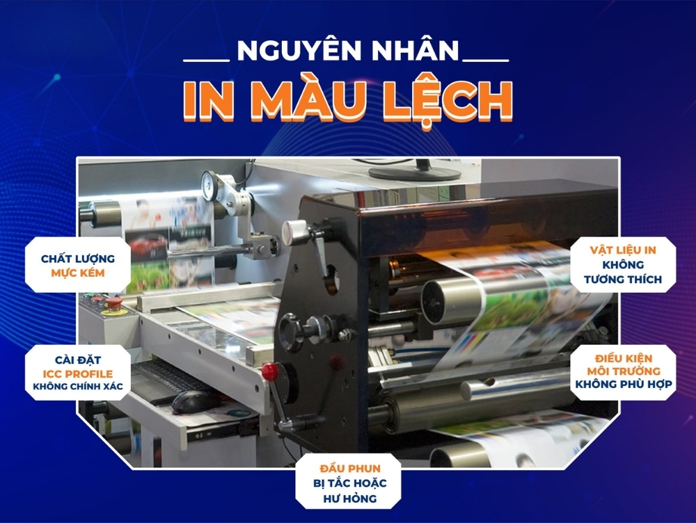 Bề mặt giấy sần sùi hoặc không đồng đều làm lệch quỹ đạo mực