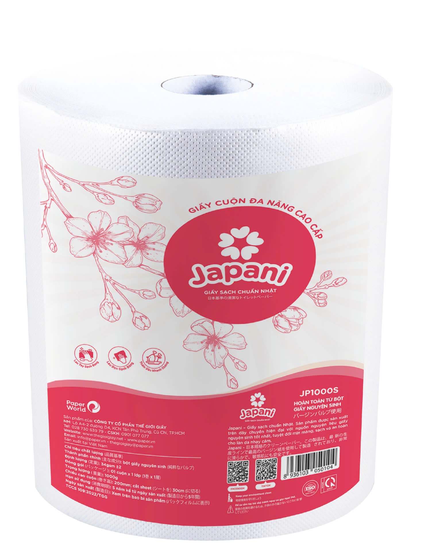 Giấy cuộn lau bếp đa năng Japani