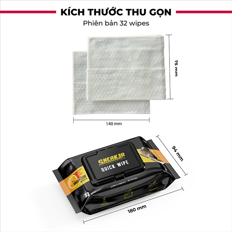 Khăn sạch giày sneaker Quick Wipe Sneak3r 