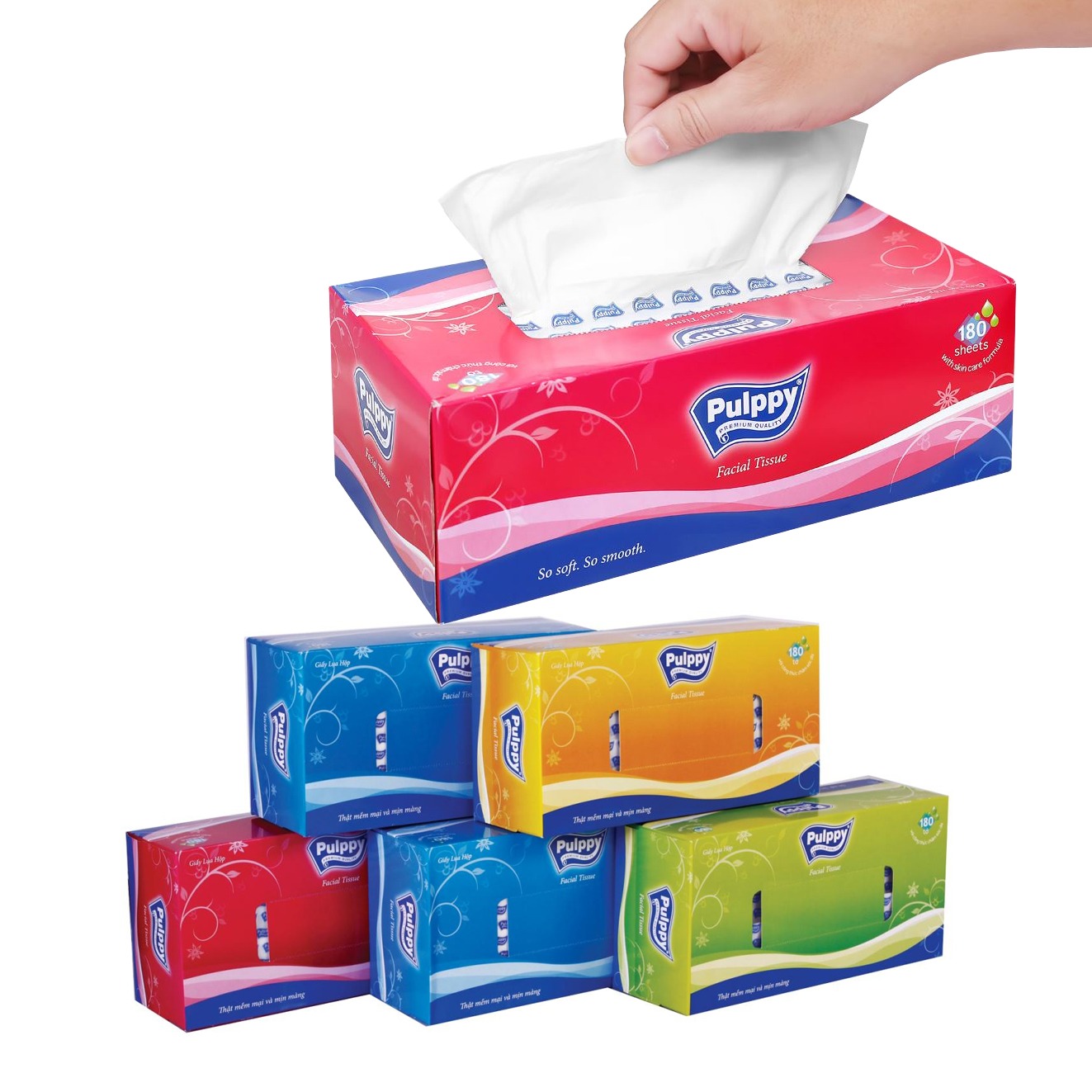 Khăn hộp Pulppy 180 tờ