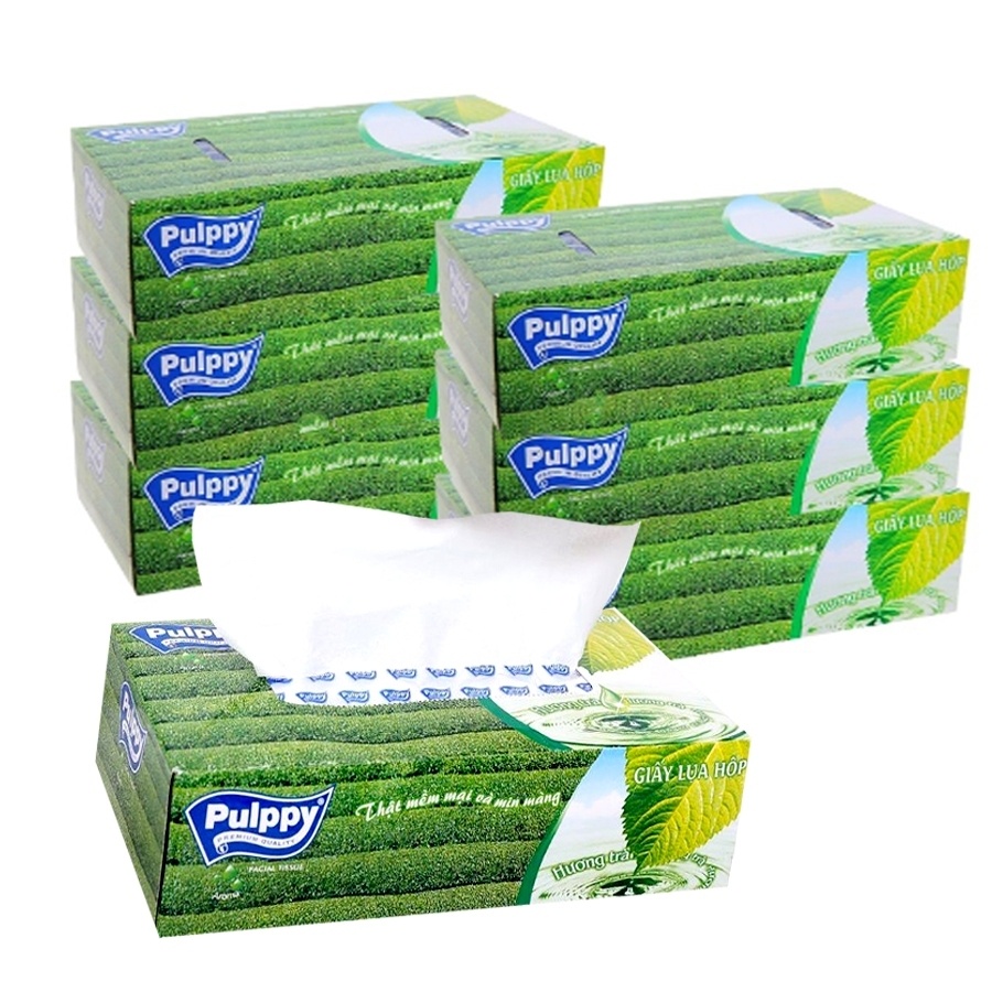 Giấy lau đa năng Pulppy trà xanh