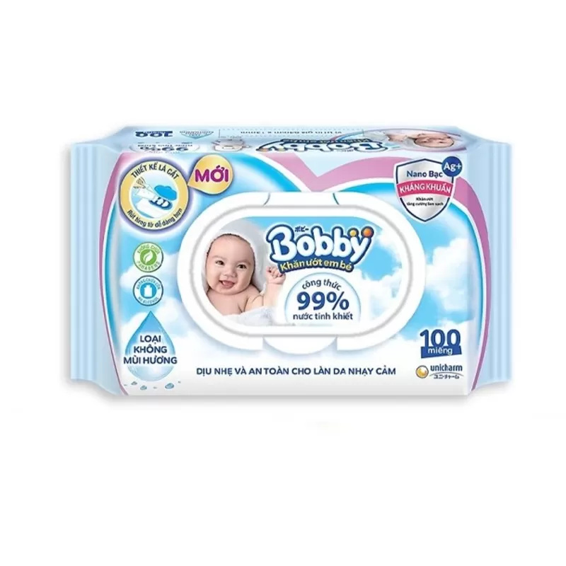 Giấy ướt lau đa năng Bobby không mùi