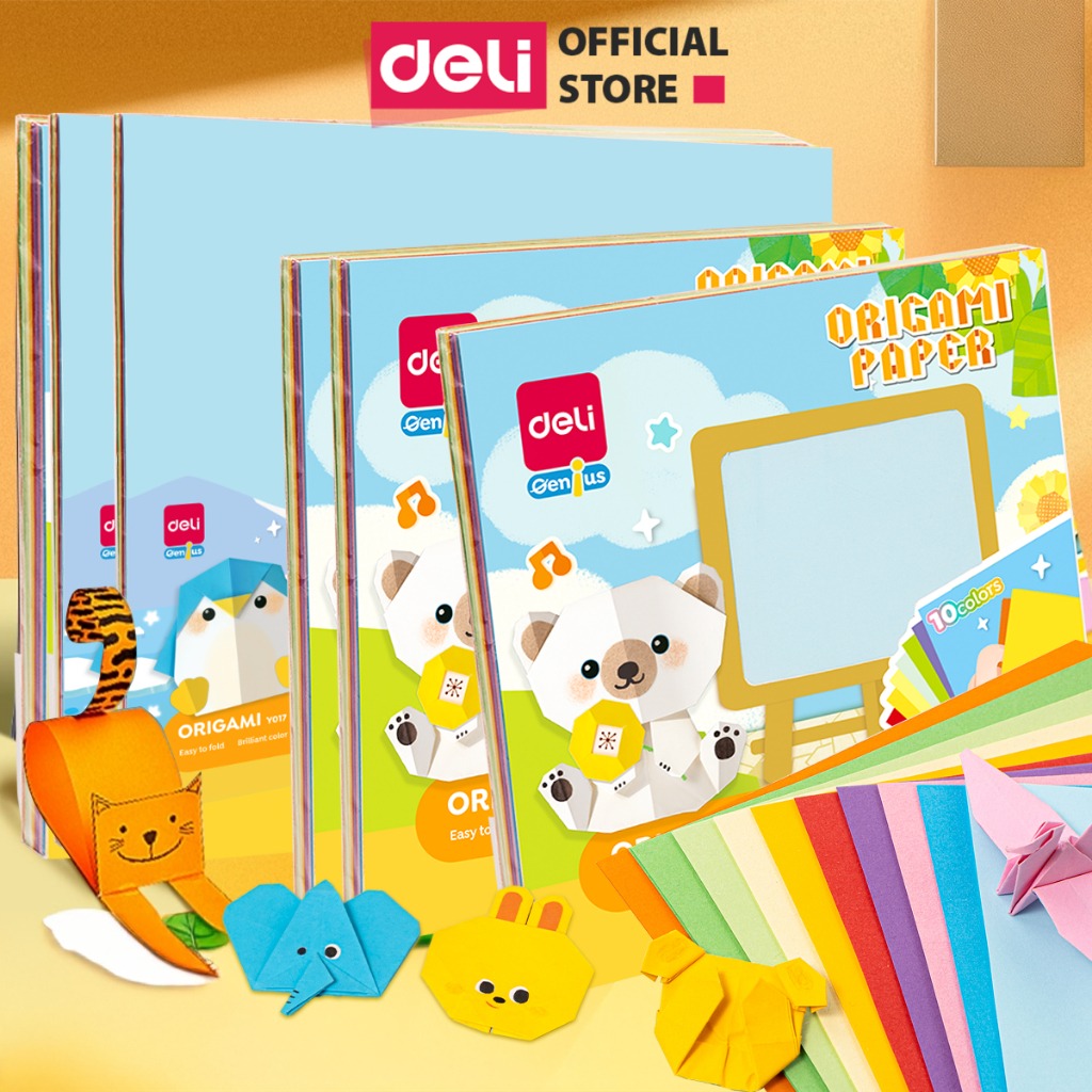 Giấy thủ công 10 màu Origami Deli