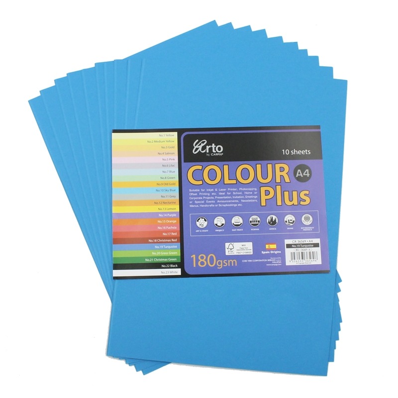 Tập giấy màu CAMPAP CR36569 khổ A4 màu Turquoise