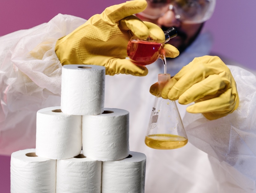 Tiếp xúc lâu dài với các hóa chất tạo mùi tổng hợp trên giấy toilet có thể gây dị ứng, khó thở, viêm nhiễm