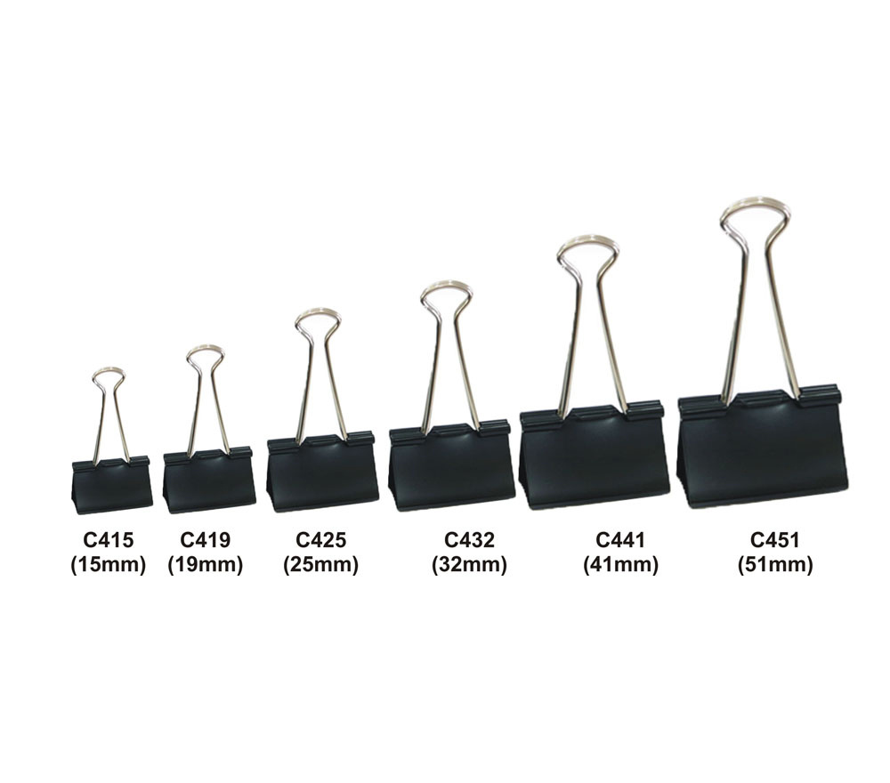 Các kích cỡ kẹp bướm từ size nhỏ mười chín milimét đến size lớn năm mươi mốt milimét