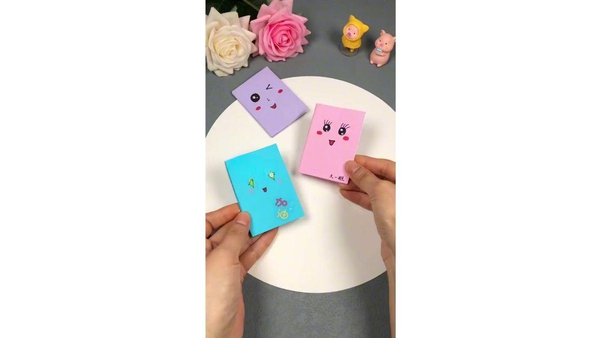 Hoàn thiện trang trí bìa sổ note bằng giấy A4 theo sở thích