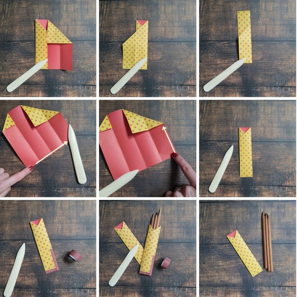 Hướng dẫn cách làm hộp đựng bút bằng giấy a4 đơn giản