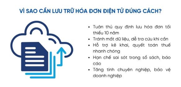 Nguyên nhân cần lưu hoá đơn điện tử
