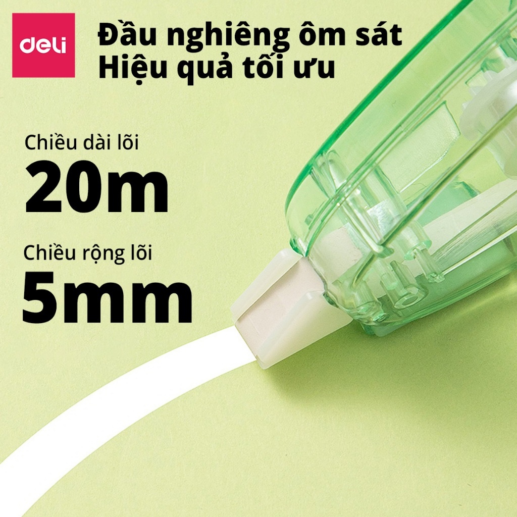 Bút xóa kéo Deli 8180 phiên bản cuộn băng siêu dài 30 mét